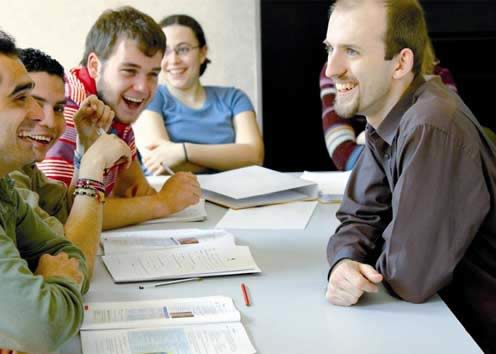students-teacher-laughing